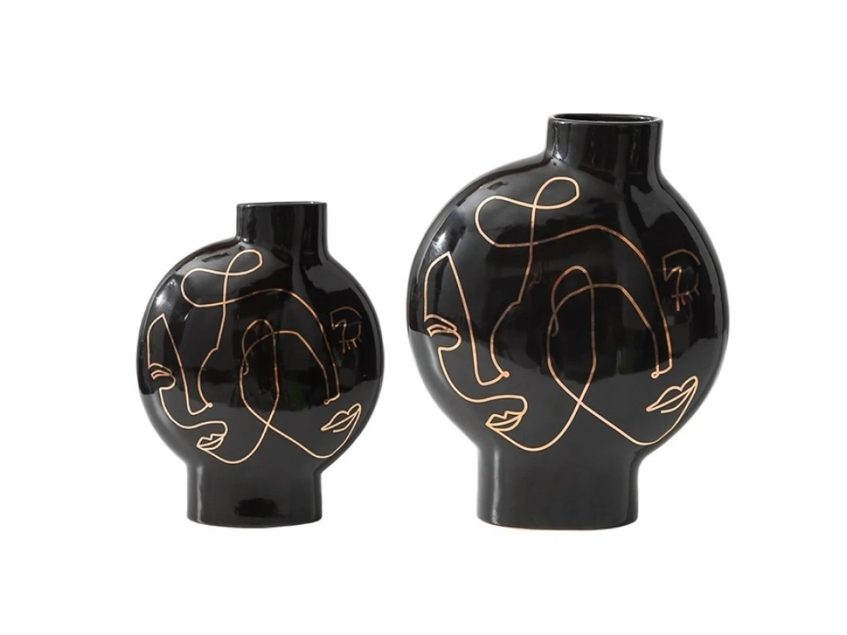 Ваза Faces Print высота 32 952172  - фото 4