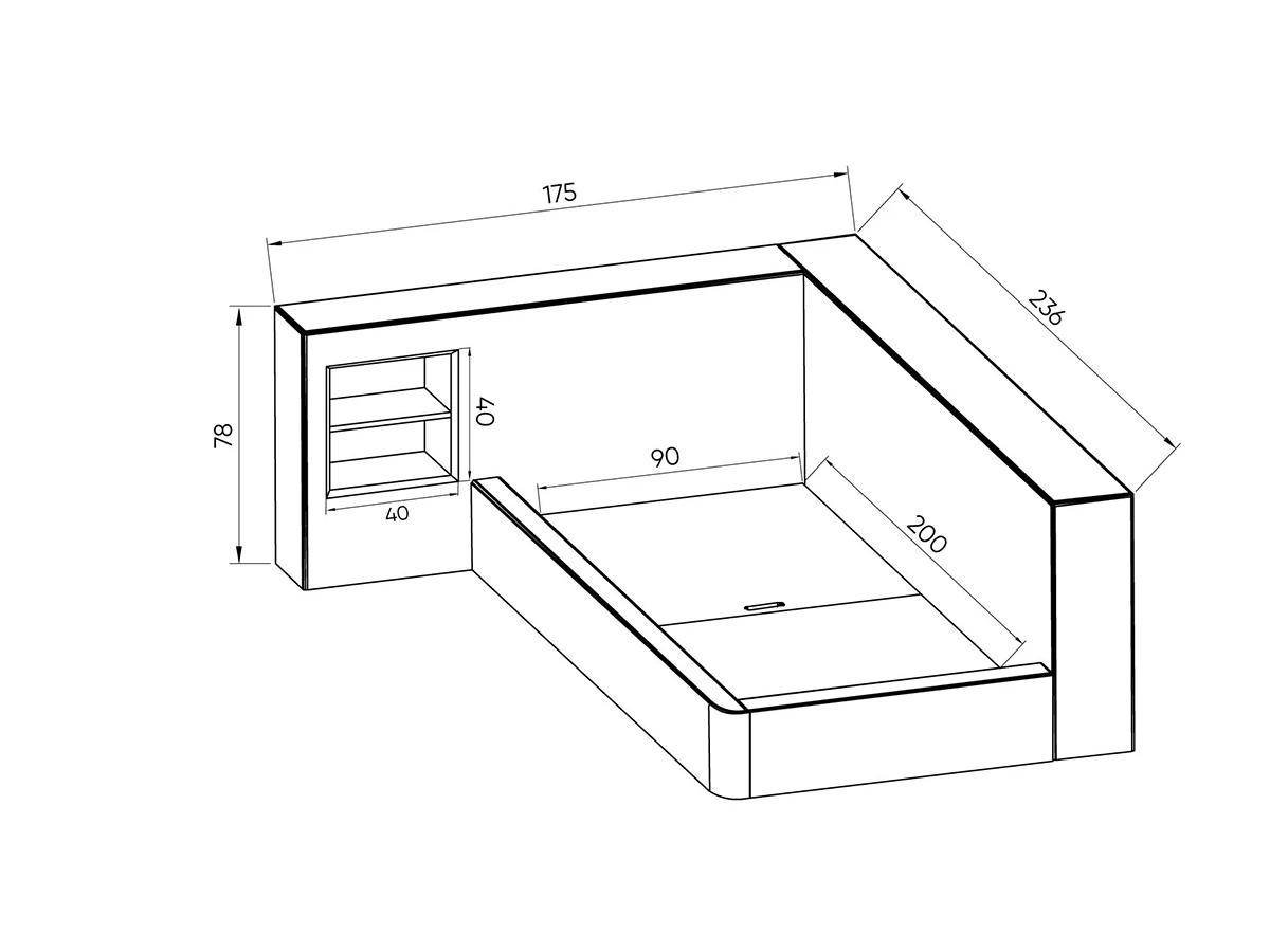 Диван-кровать Cube c нишей 953150  - фото 7