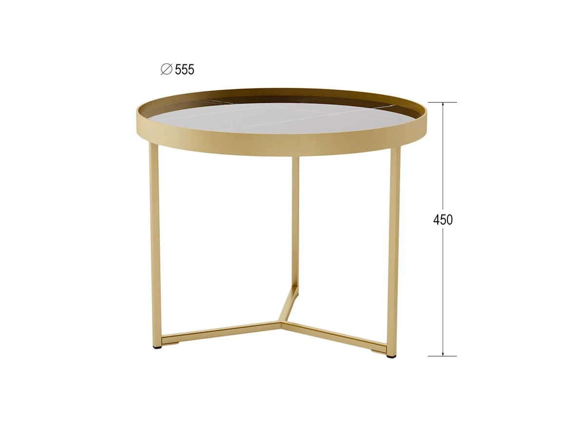 Стол журнальный Калифорния Тайлер Сахара нуар/Золото 953329  - фото 4