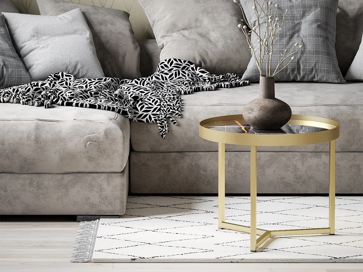 Стол журнальный Калифорния Тайлер Сахара нуар/Золото 953329  - фото 3