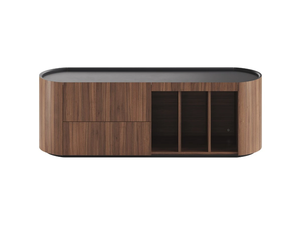 Тумба Lagom под ТВ 2 ящика 3 ниши ширина 140 см 953394