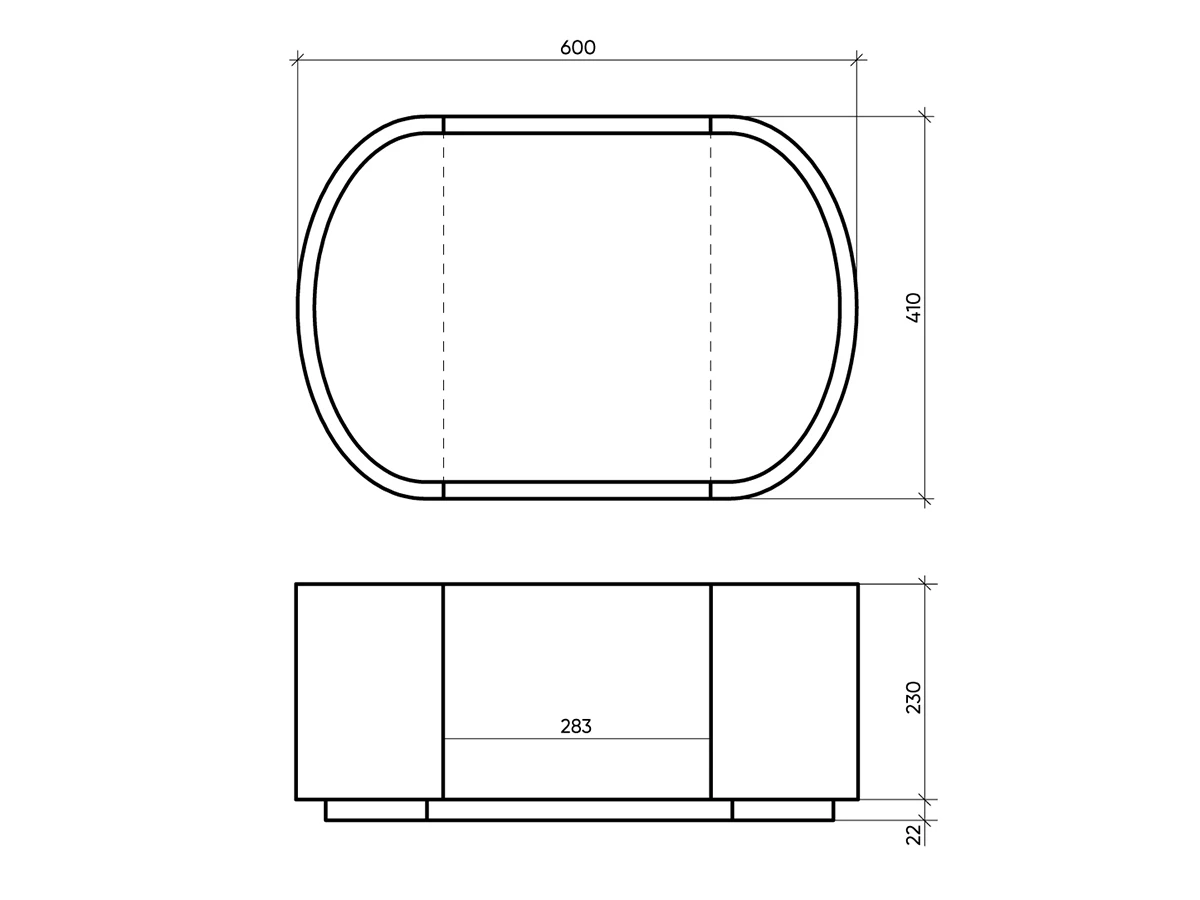 Тумба прикроватная Lagom 1 ящик ширина 60 см 953550