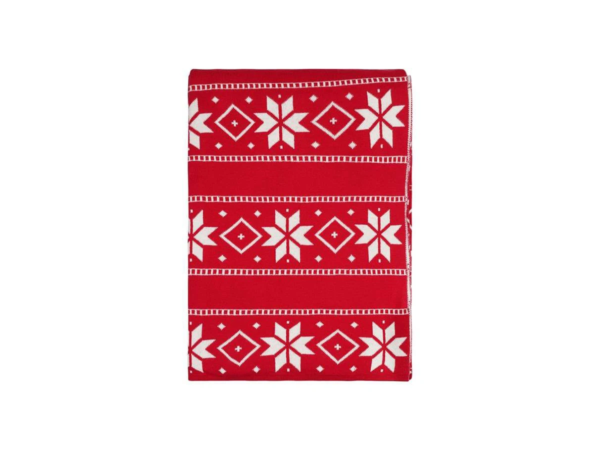 Плед из хлопка с новогодним рисунком Frostwork 954364