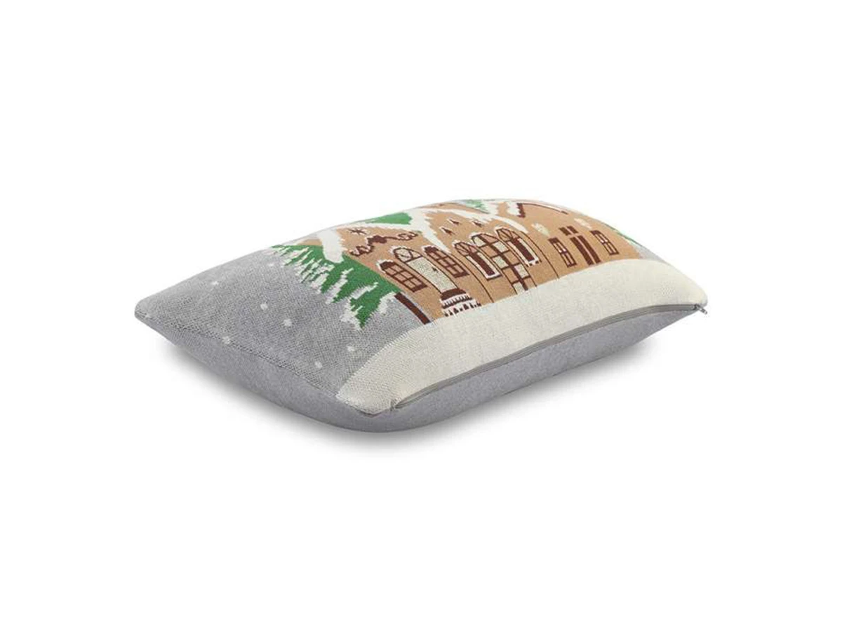 Подушка вязаная с новогодним рисунком Christmas Village 954380  - фото 3