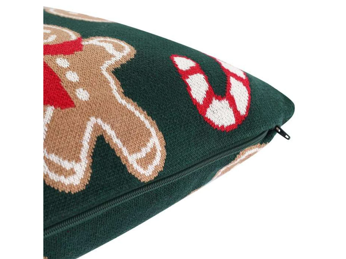 Подушка вязаная с новогодним рисунком Gingerman 954387  - фото 3