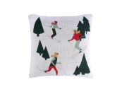 Подушка вязаная с новогодним рисунком Let's Ski