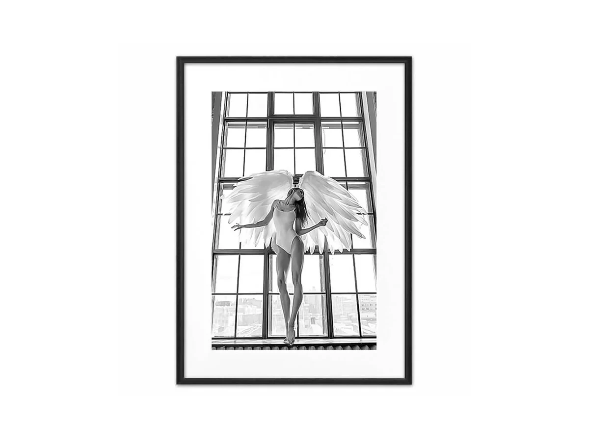 Постер в рамке Девушка-ангел №2 21х30 см 648995  - фото 2