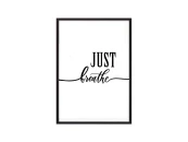 Постер в рамке Just breathe 30х40 см