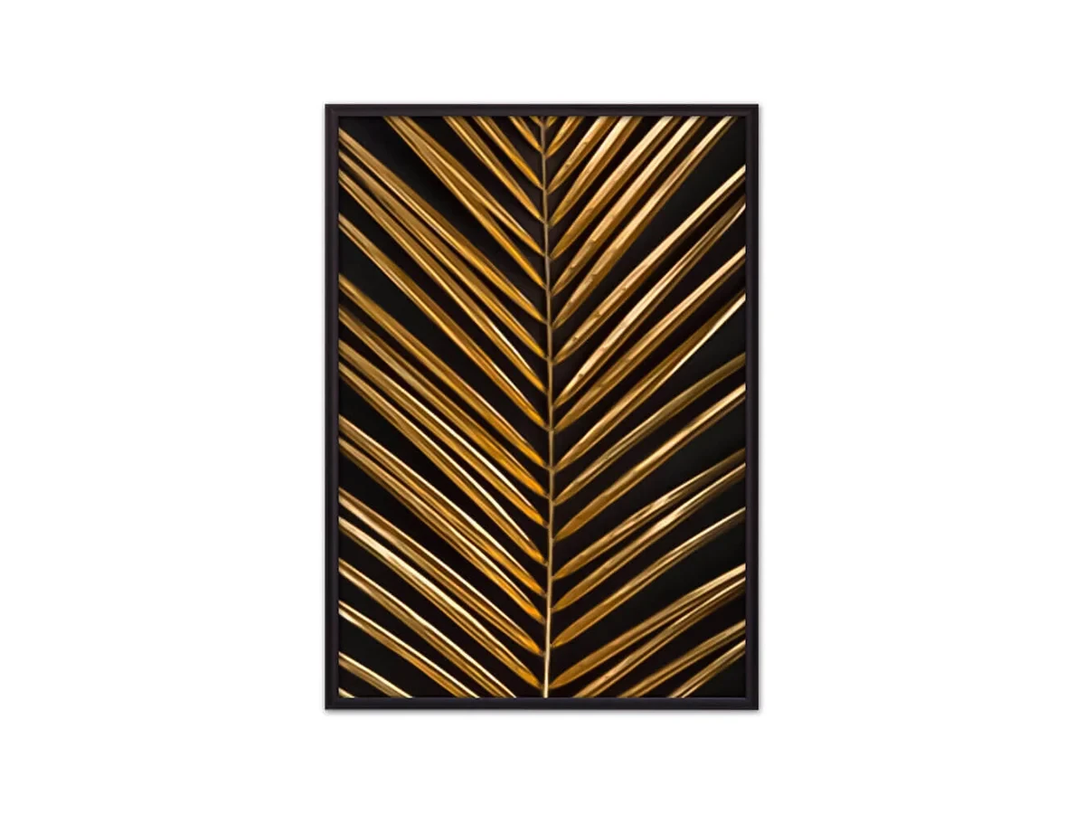 Постер в рамке Золотая пальмовая ветвь 50х70 см 649273