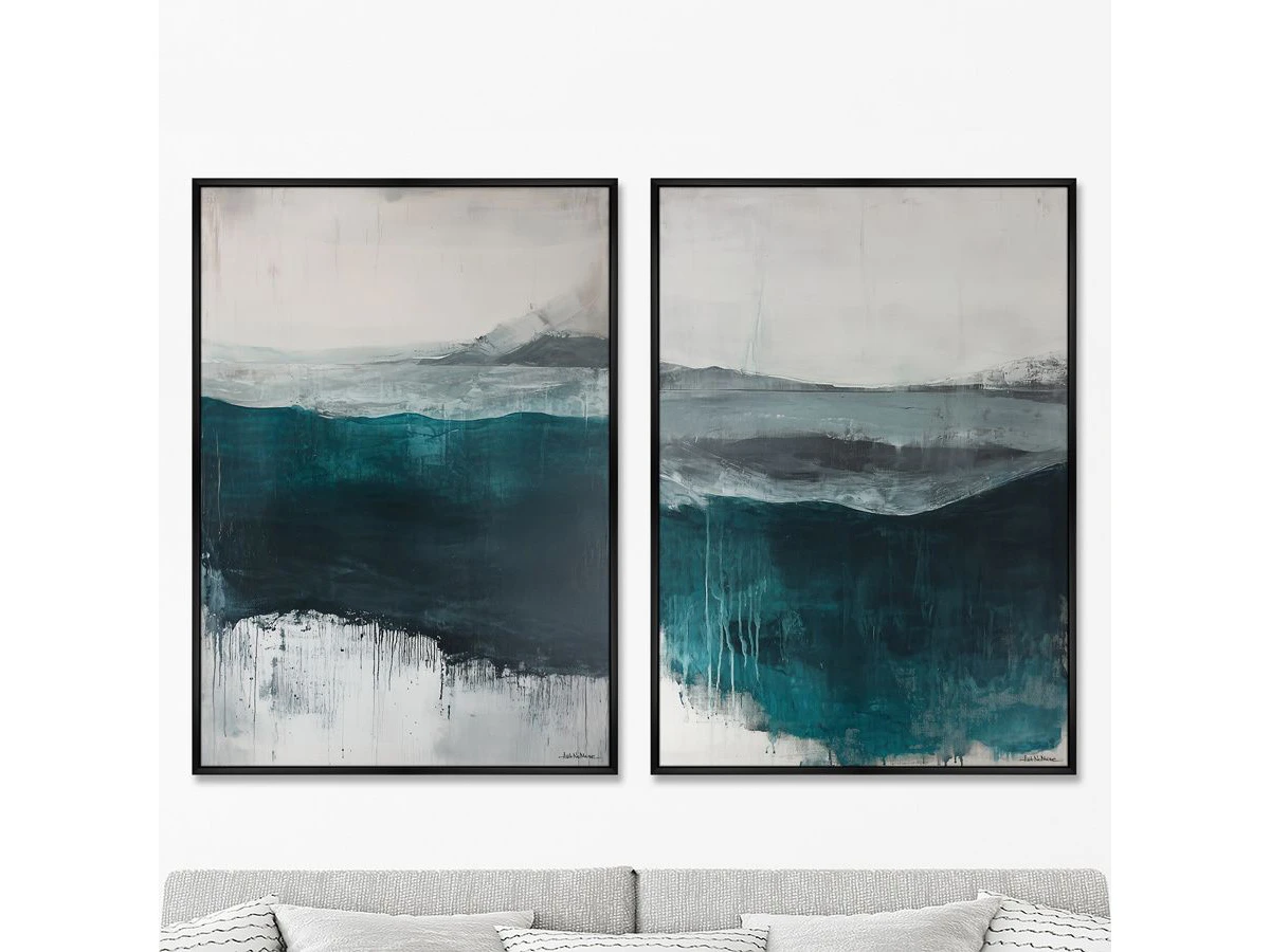 Набор из 2-х репродукций картин на холсте Северный Ледовитый океан, 2025г. 959804