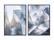Набор из 2-х репродукций картин на холсте Стальное море, 2025г.