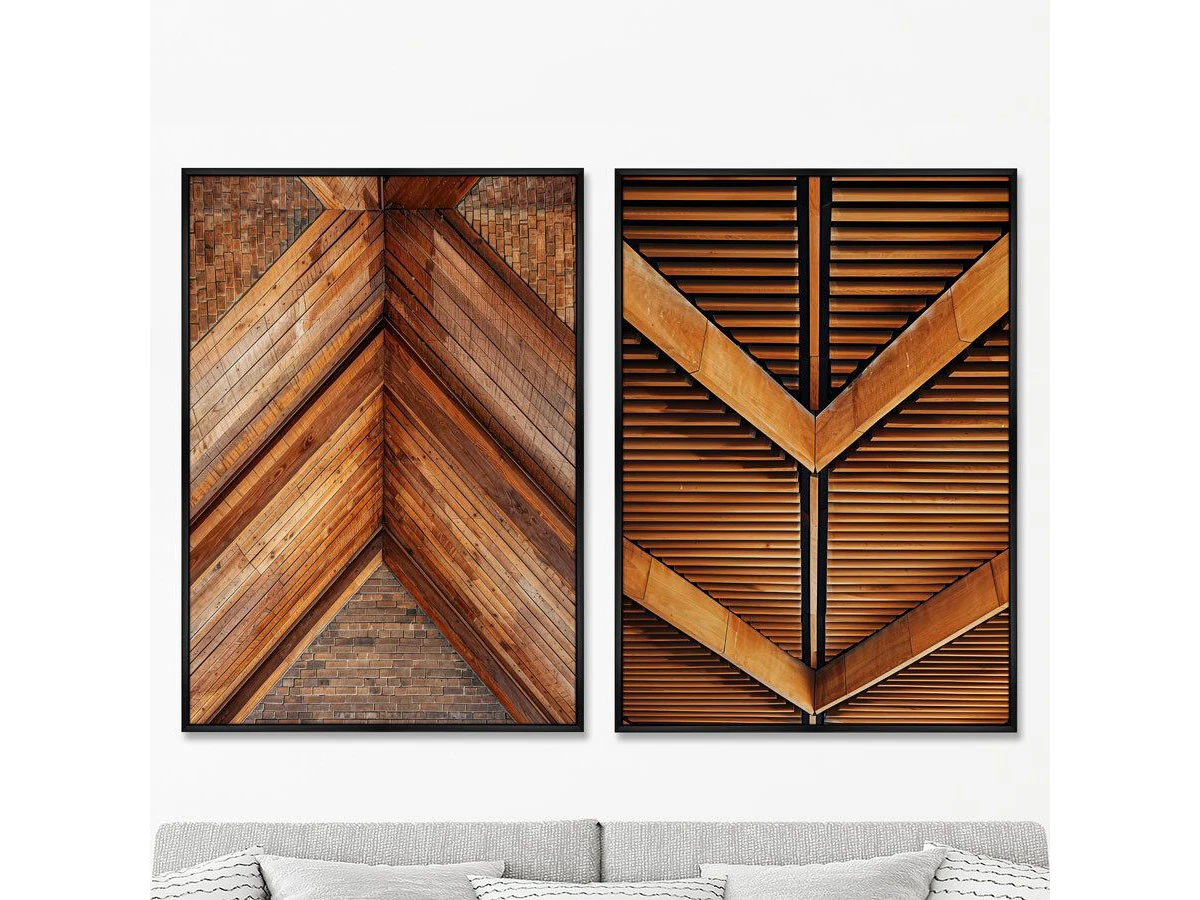 Набор из 2-х репродукций картин на холсте Линии дерева, 2025г. 959836