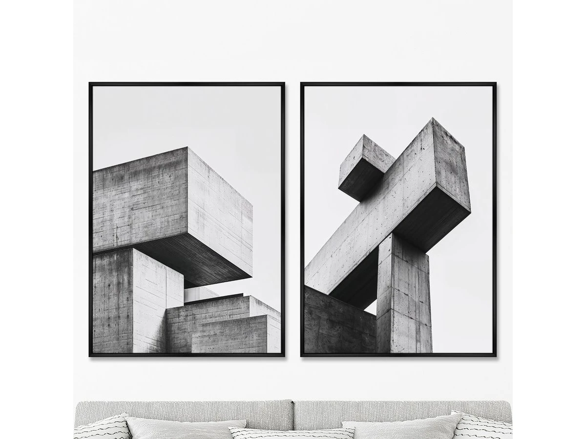 Набор из 2-х репродукций картин на холсте Структура форм, 2025г. 959837