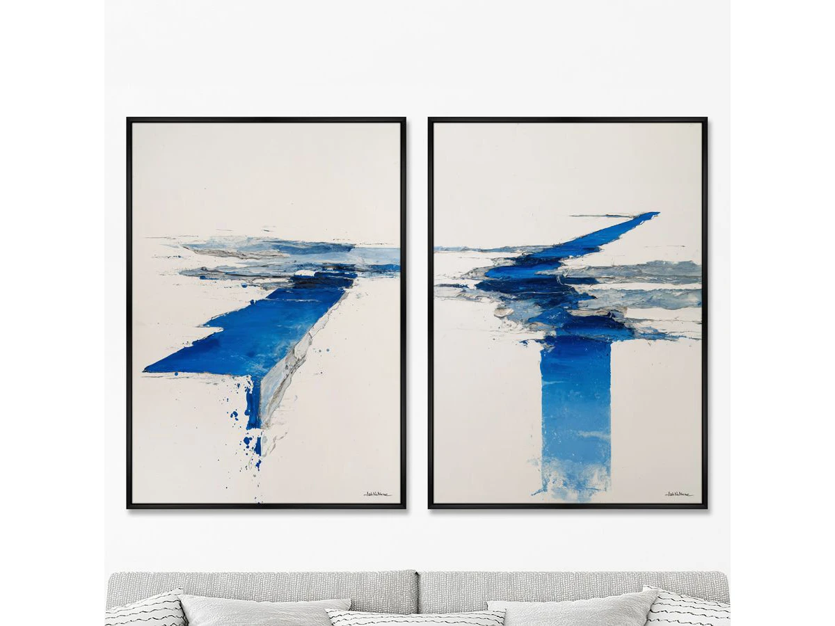 Набор из 2-х репродукций картин на холсте Геометрия весенних рек, 2025г. 959846