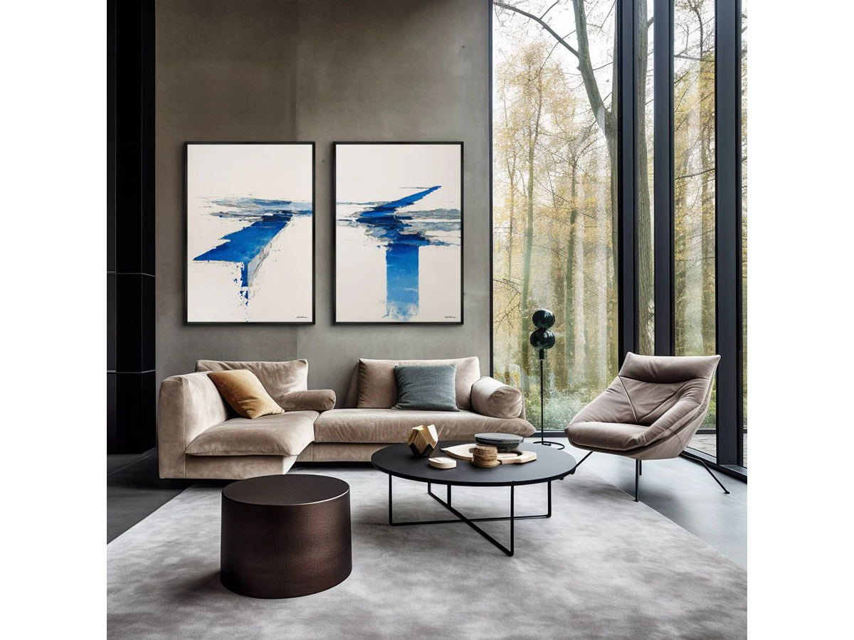 Набор из 2-х репродукций картин на холсте Геометрия весенних рек, 2025г. 959846  - фото 5