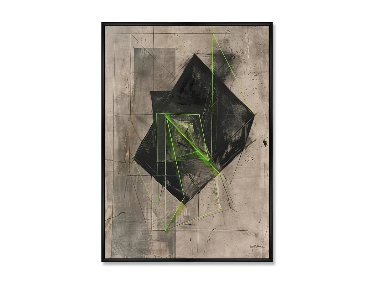 Репродукция картины на холсте Суперпозиция гиперкуба, No 2, 2025г. 959859  - фото 1