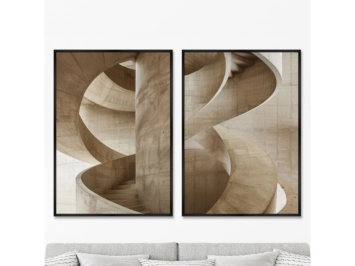 Набор из 2-х репродукций картин на холсте Железо в бетоне, 2025г. 959941