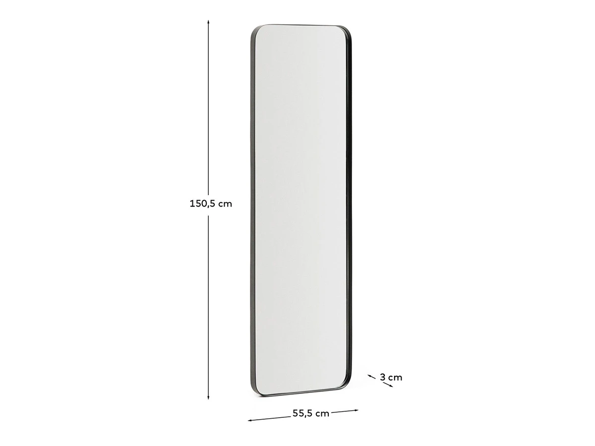 Черное металлическое зеркало Marco 960523  - фото 7