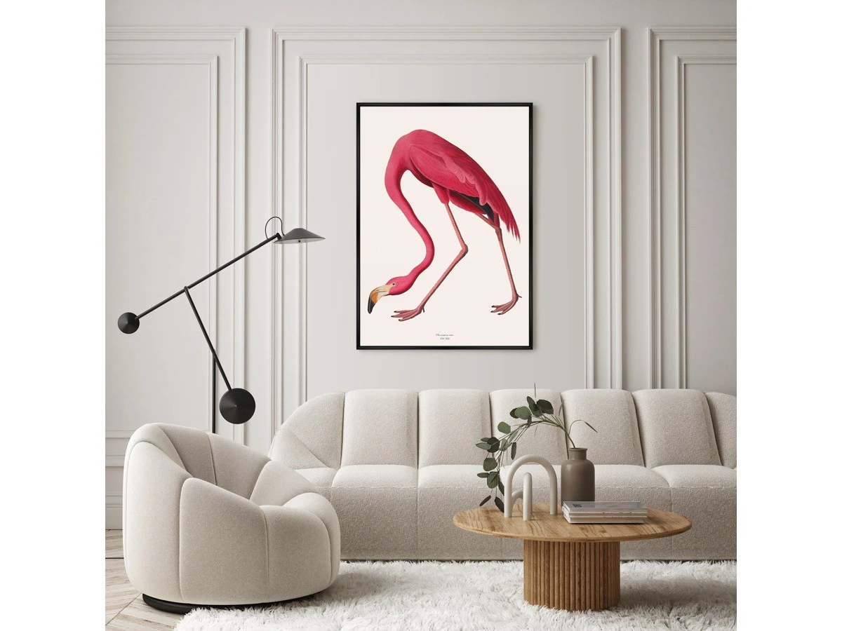 Репродукция картины на холсте Розовые птицы, No 2, Фламинго, 1822г. 960853  - фото 3