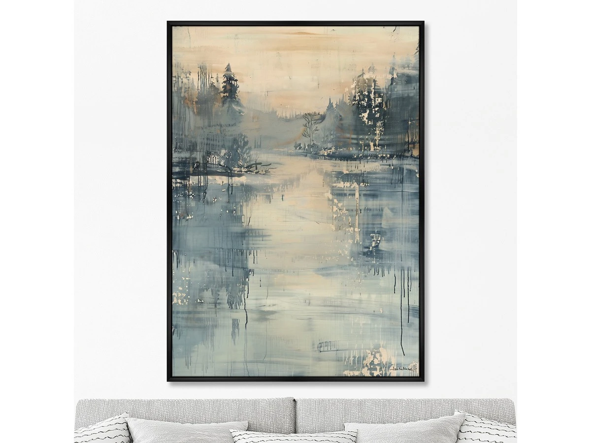 Репродукция картины на холсте Весеннее половодье в лесу, No 1, 2025г. 960870