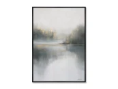 Репродукция картины на холсте Туманное утро на озере, No 1, 2025г.