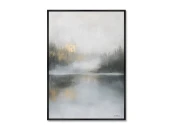 Репродукция картины на холсте Туманное утро на озере, No 2, 2025г.