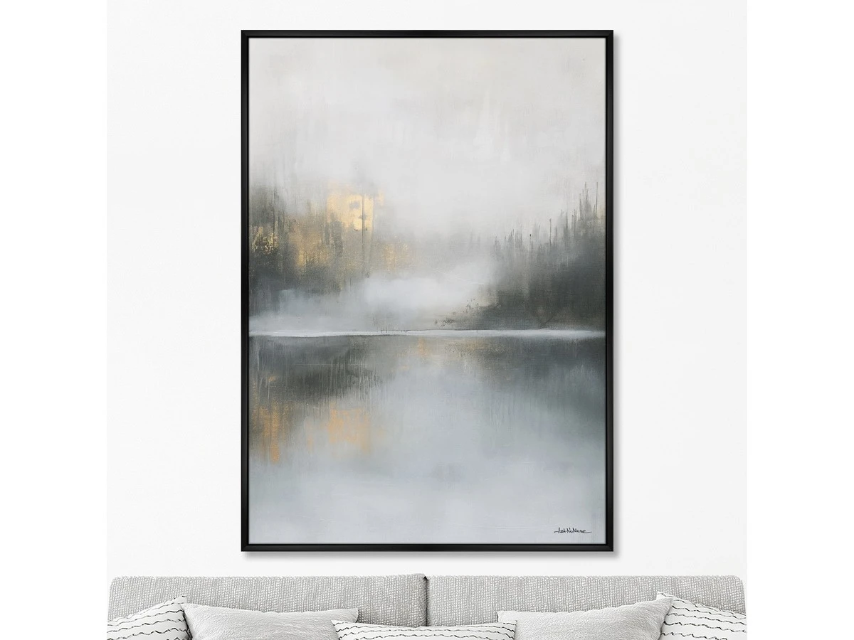 Репродукция картины на холсте Туманное утро на озере, No 2, 2025г. 960905