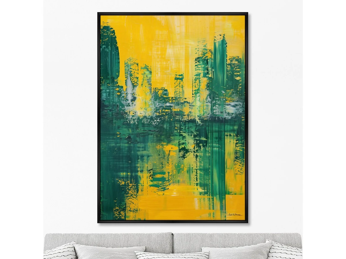 Репродукция картины на холсте Город в цвете знойного Дня, 2025г. 960906