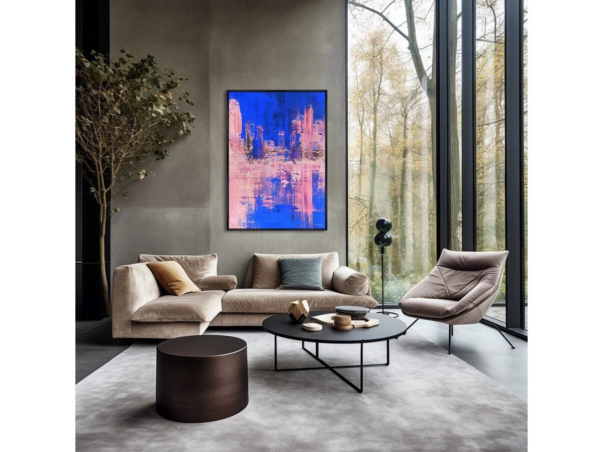 Репродукция картины на холсте Город в цвете Ночи, 2025г. 960909  - фото 3