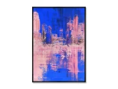 Репродукция картины на холсте Город в цвете Ночи, 2025г.