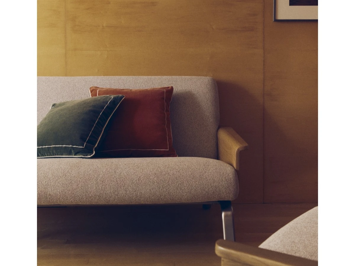 2-местный диван Amsen бежевый с подлокотниками 961967  - фото 5