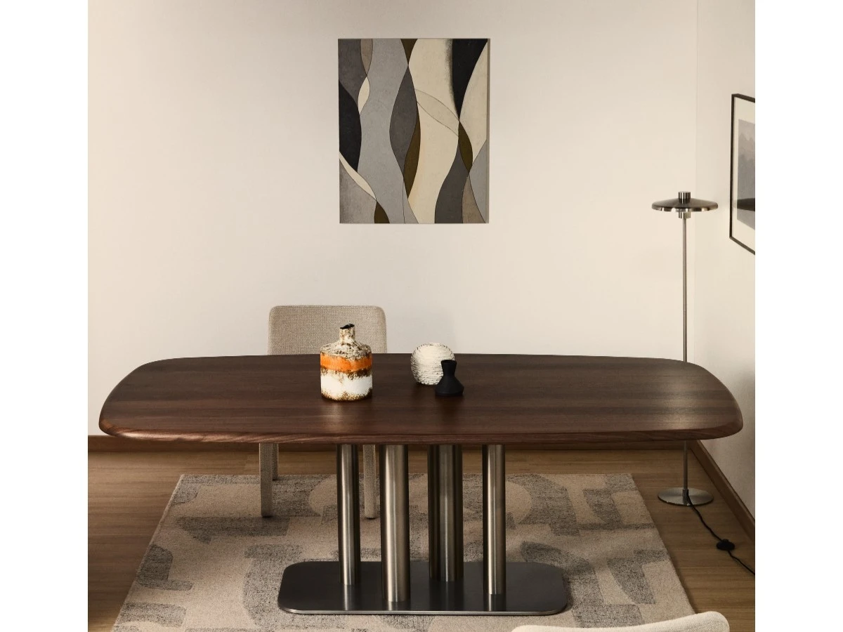 Абстрактный холст Marvilo серо-горчичного 961969  - фото 3