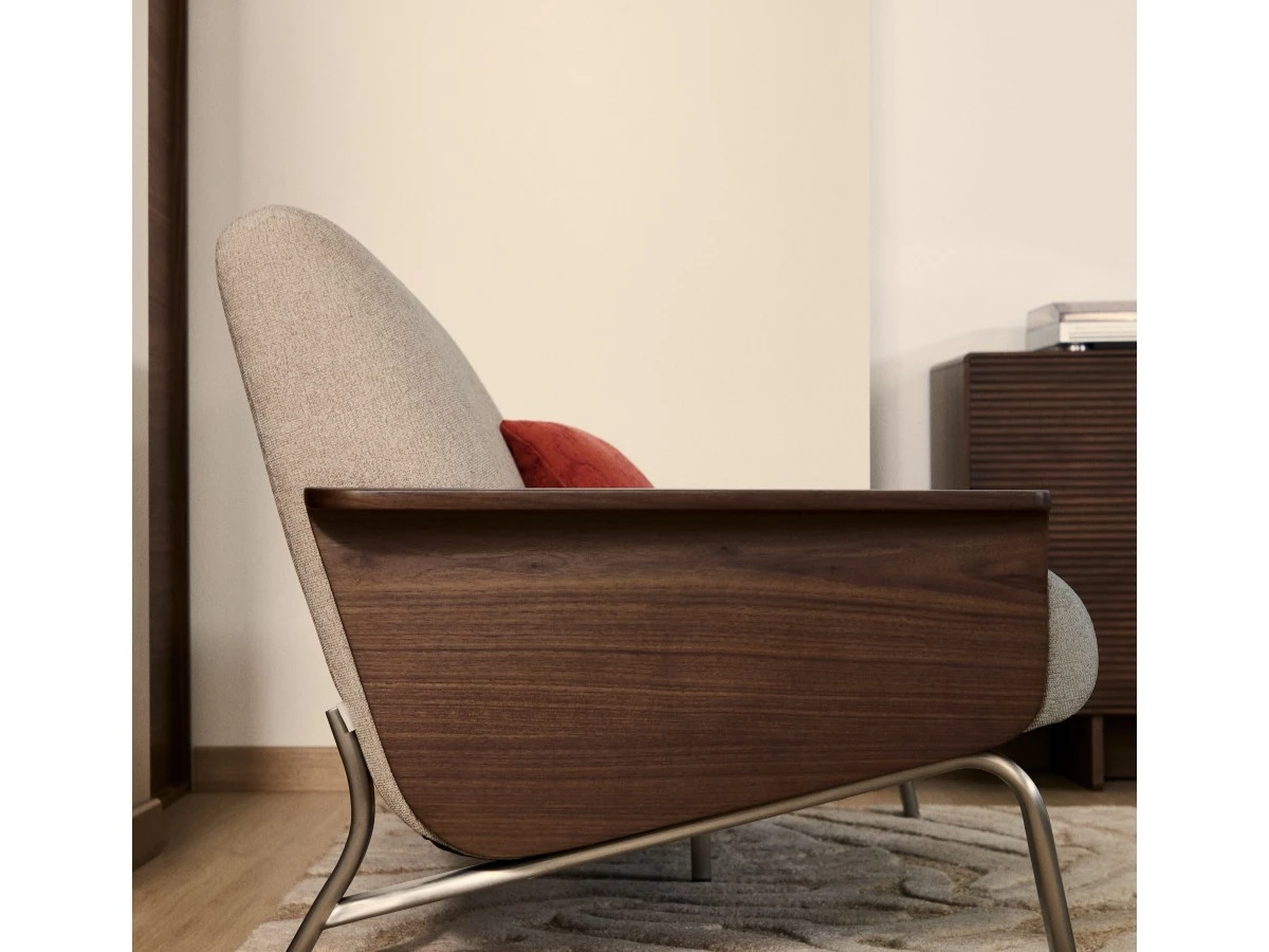 2-местный диван Amsen светло-коричневый с подлокотниками 961980  - фото 5