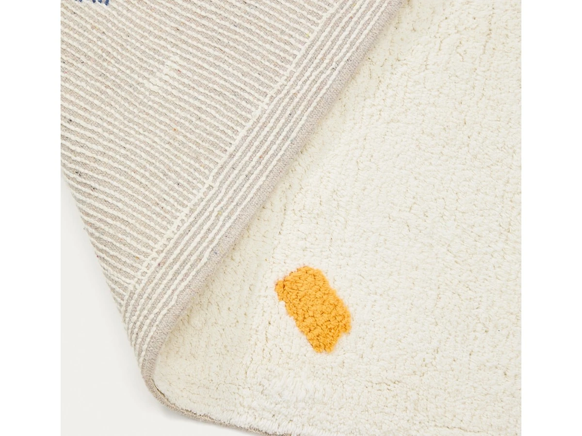 Ковер Epifania 100% белый хлопок с разноцветными точками 150 x 200 см 961993