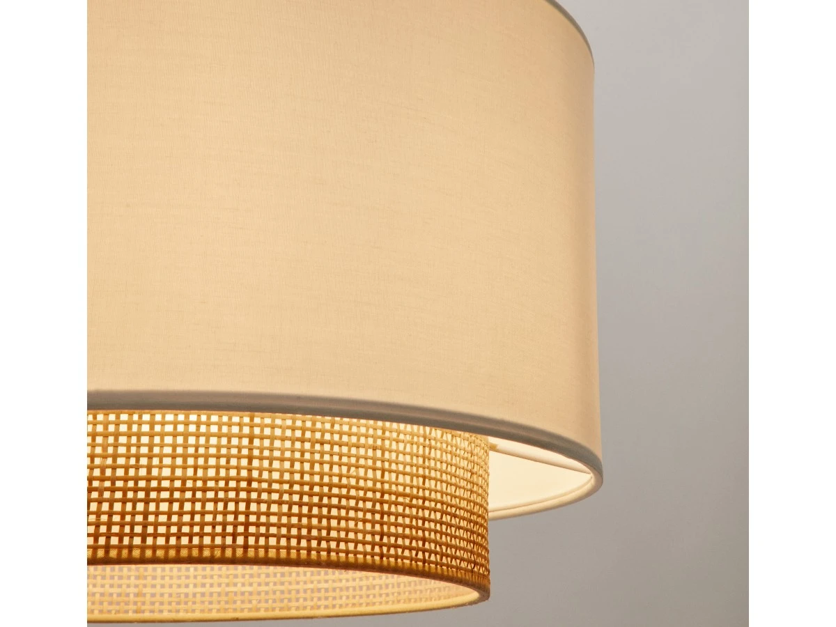 Бамбуковый потолочный плафон Erna с натуральной белой отделкой D 40 см 961997  - фото 5