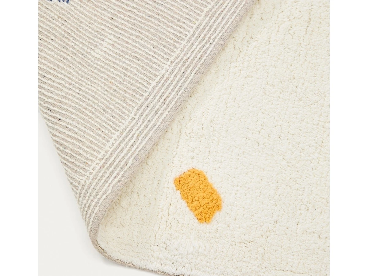 Ковер Epifania белый хлопок с разноцветными точками 90 x 150 см 962000  - фото 4