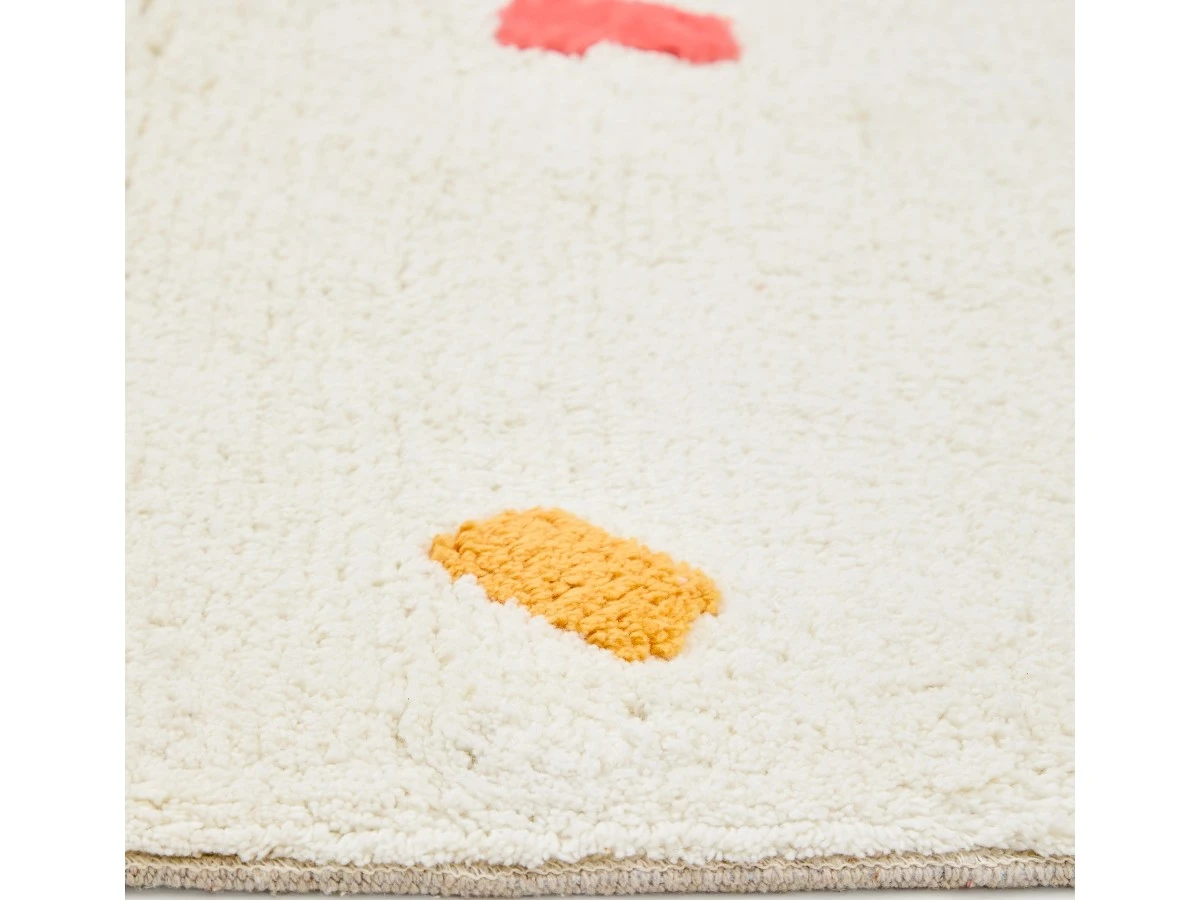 Ковер Epifania белый хлопок с разноцветными точками 90 x 150 см 962000  - фото 3