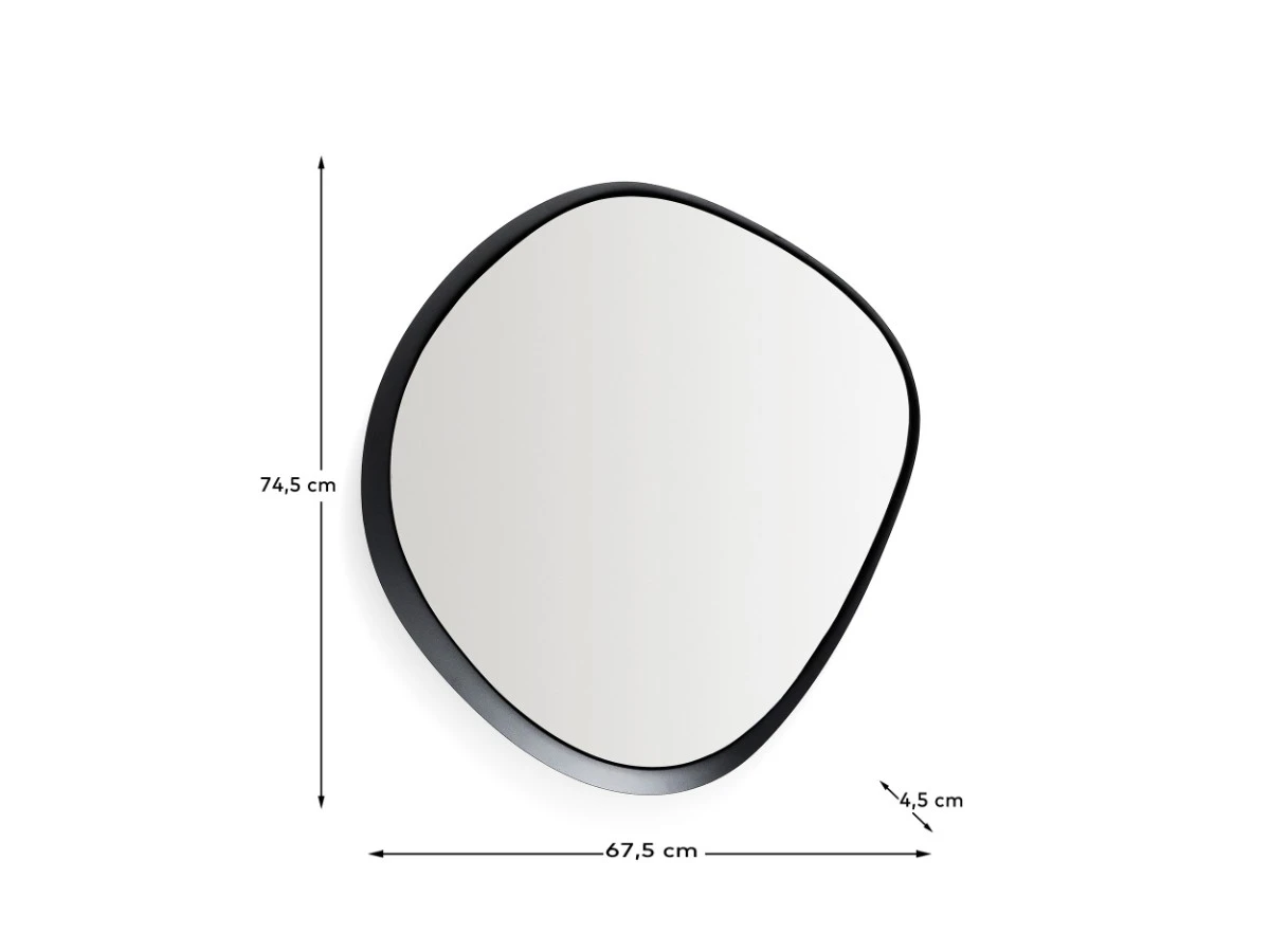 Зеркало Tebel черное металлическое 67,5 x 74,5 см 962014  - фото 4