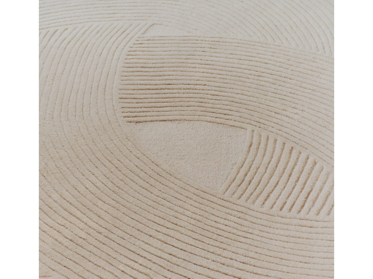 Белый шерстяной ковер Domm 160 x 230 см 962053