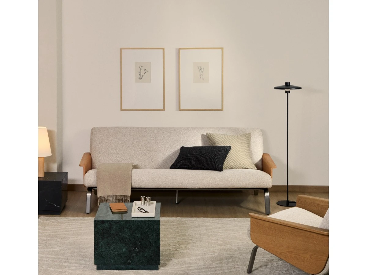 3-местный диван Amsen бежевый с подлокотниками 962075