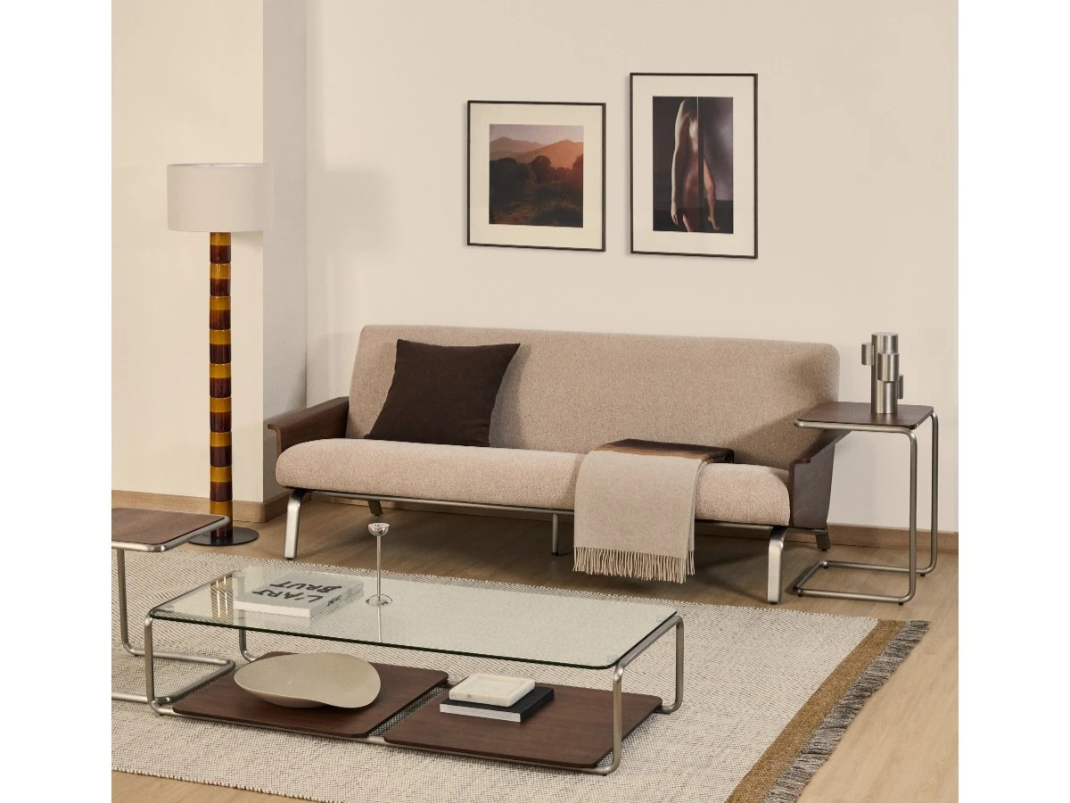 3-местный диван Amsen светло-коричневый с подлокотниками 962084  - фото 3