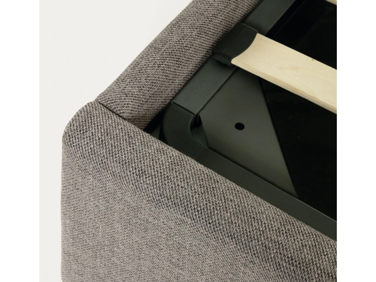 Nahiri Мягкая серая кровать для матраса размером 180 x 200 см 962138  - фото 4