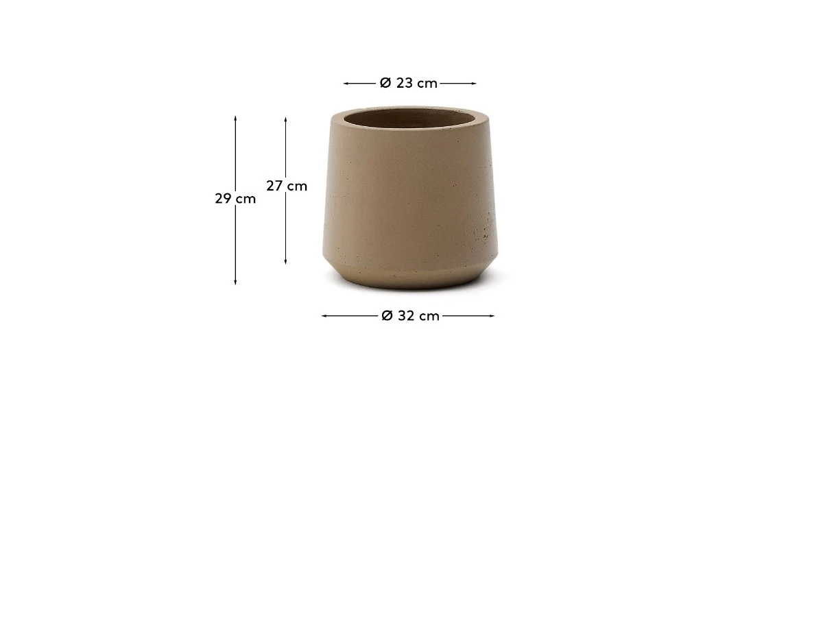 Кашпо Calun керамика бежевого 962191  - фото 5