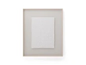 Olvin Абстрактная картина на белой переработанной бумаге с рельефным рисунком 103.6 x 123.6 cm