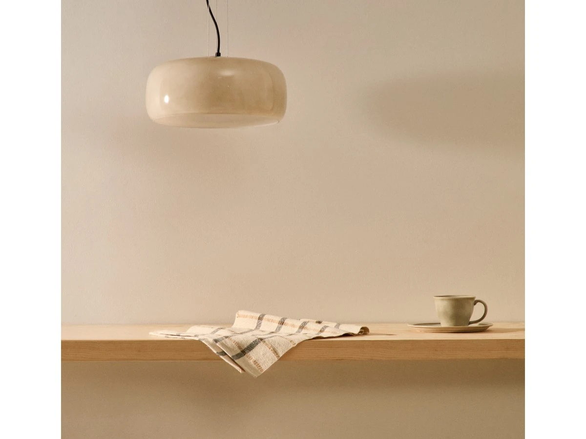 Reig Стеклянный подвесной светильник светло-серый D 38 см 962234