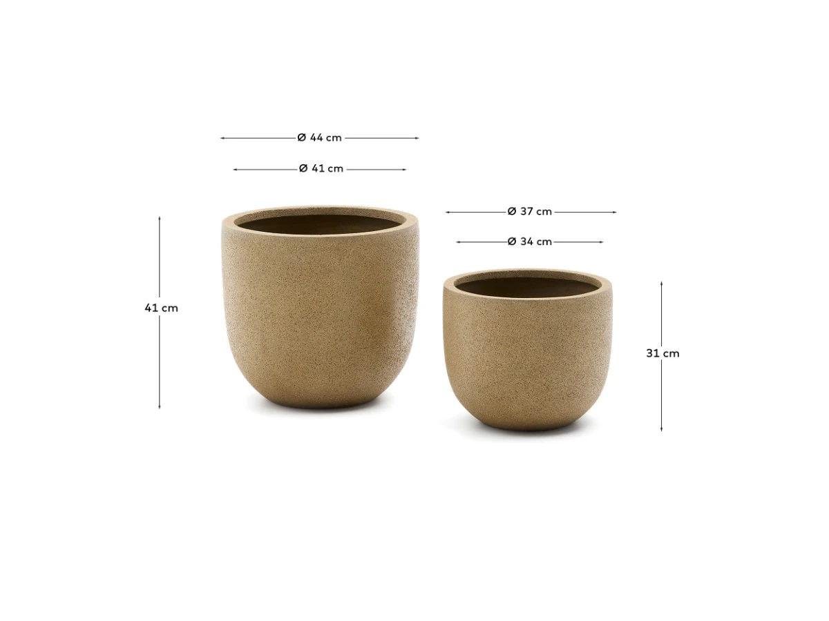 Кашпо Selvi песчаник светло-коричневого 962279  - фото 4