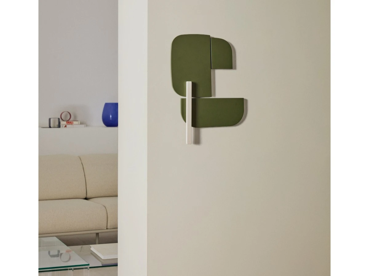 Настенная панель Danei бело-зеленая 65 x 60 см 962296