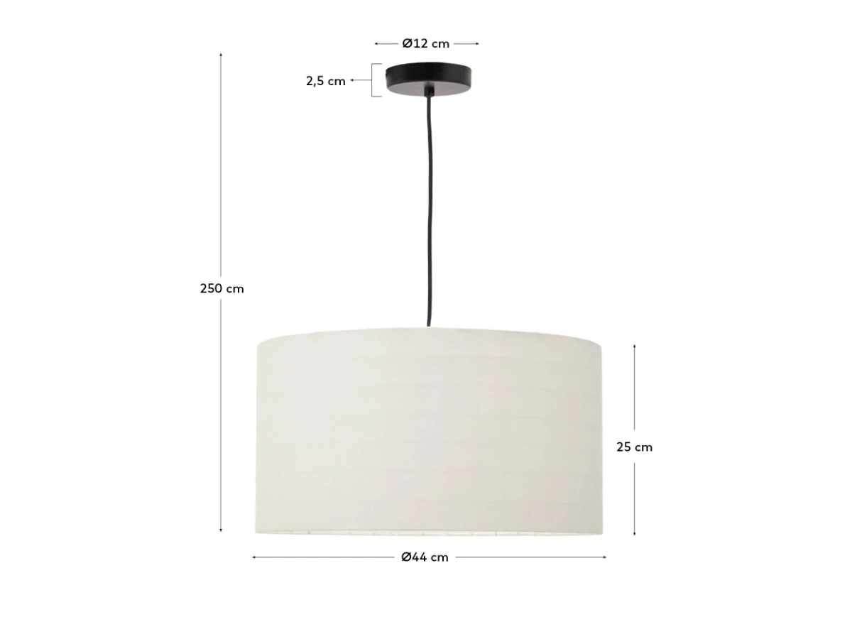 Dulan Подвестной светильник D45 см ткань белая 962301  - фото 4