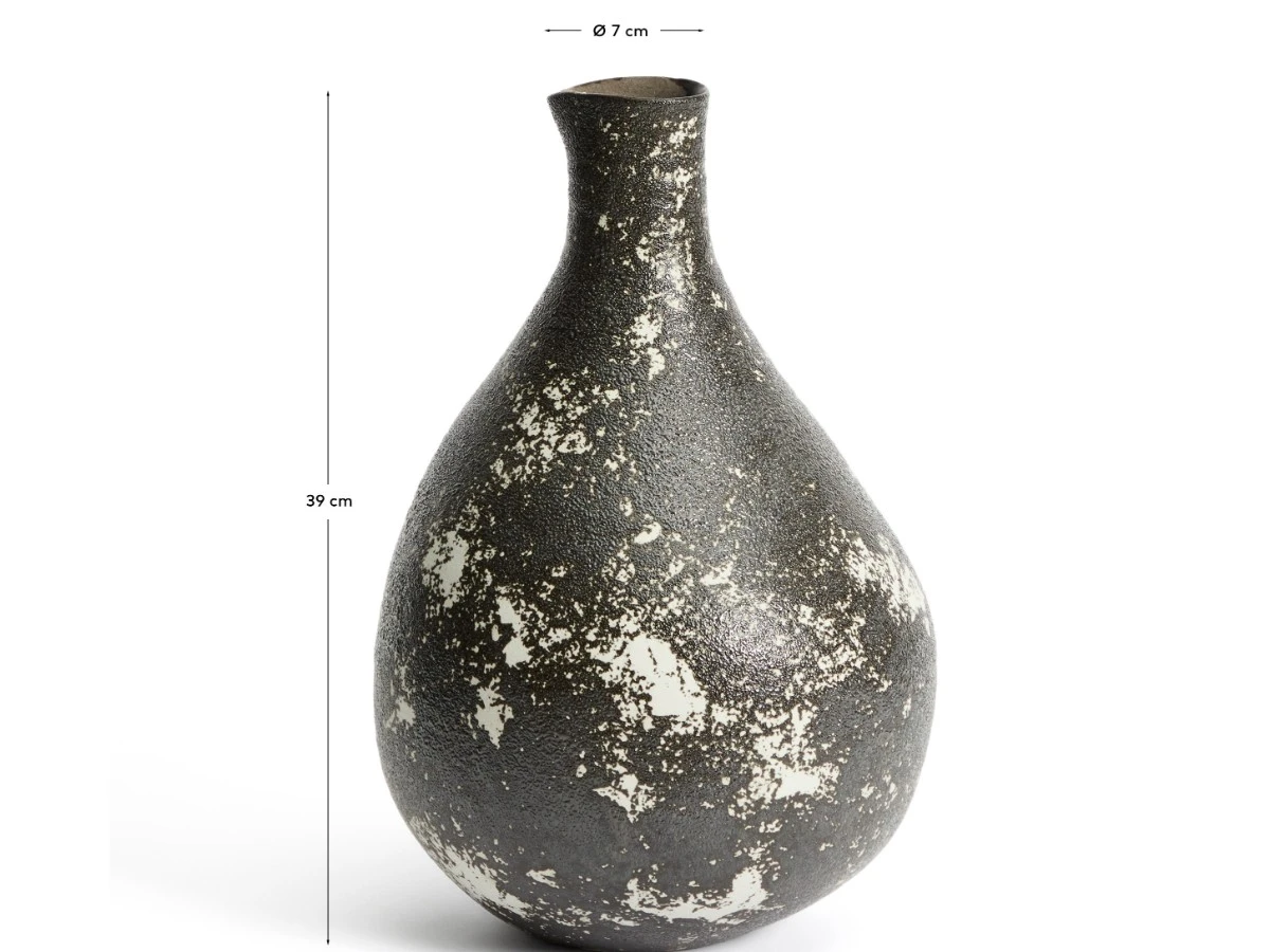 Керамическая ваза Orelin в черно-белом цвете 39 см 962305  - фото 4