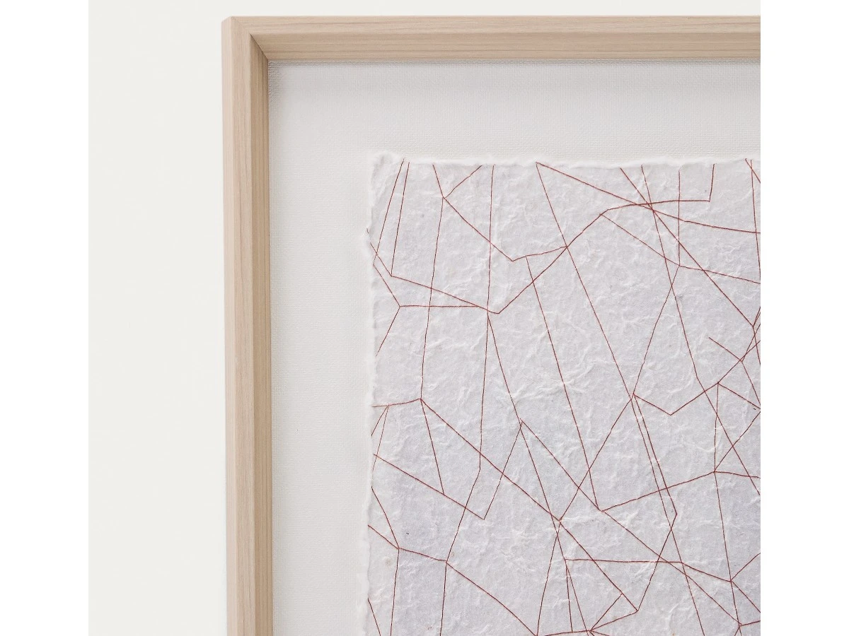 Durkan Абстрактная картина на переработанной бумаге белая 30 x 40 см 962308  - фото 3